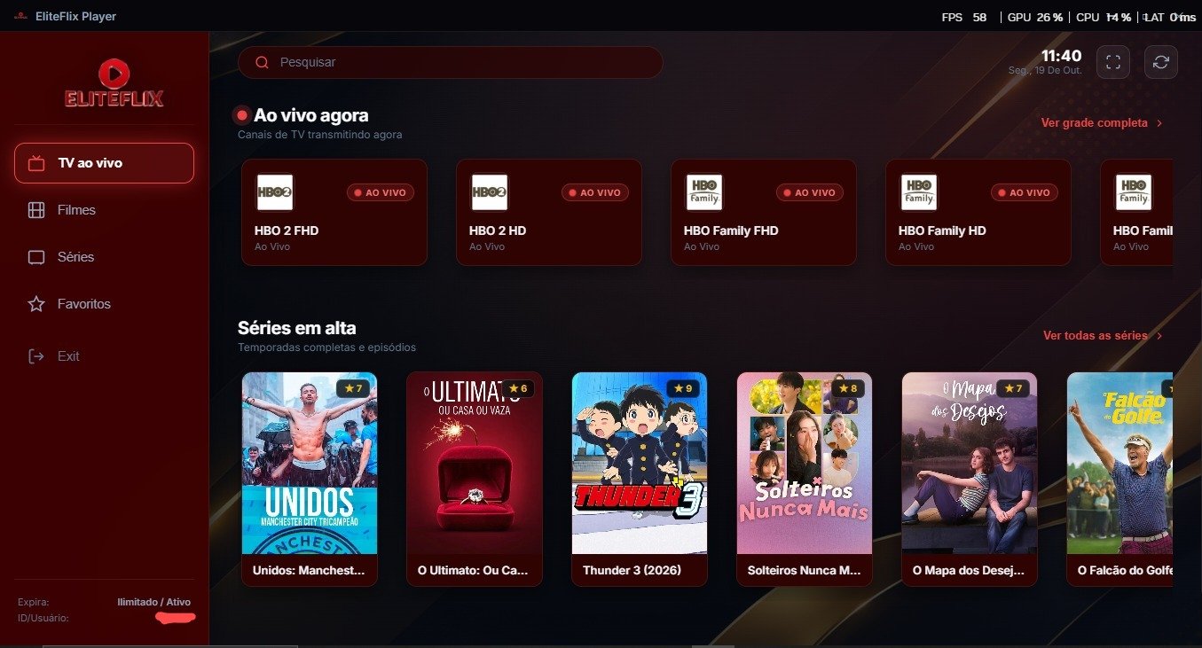 Interface Real do Aplicativo de Reprodução